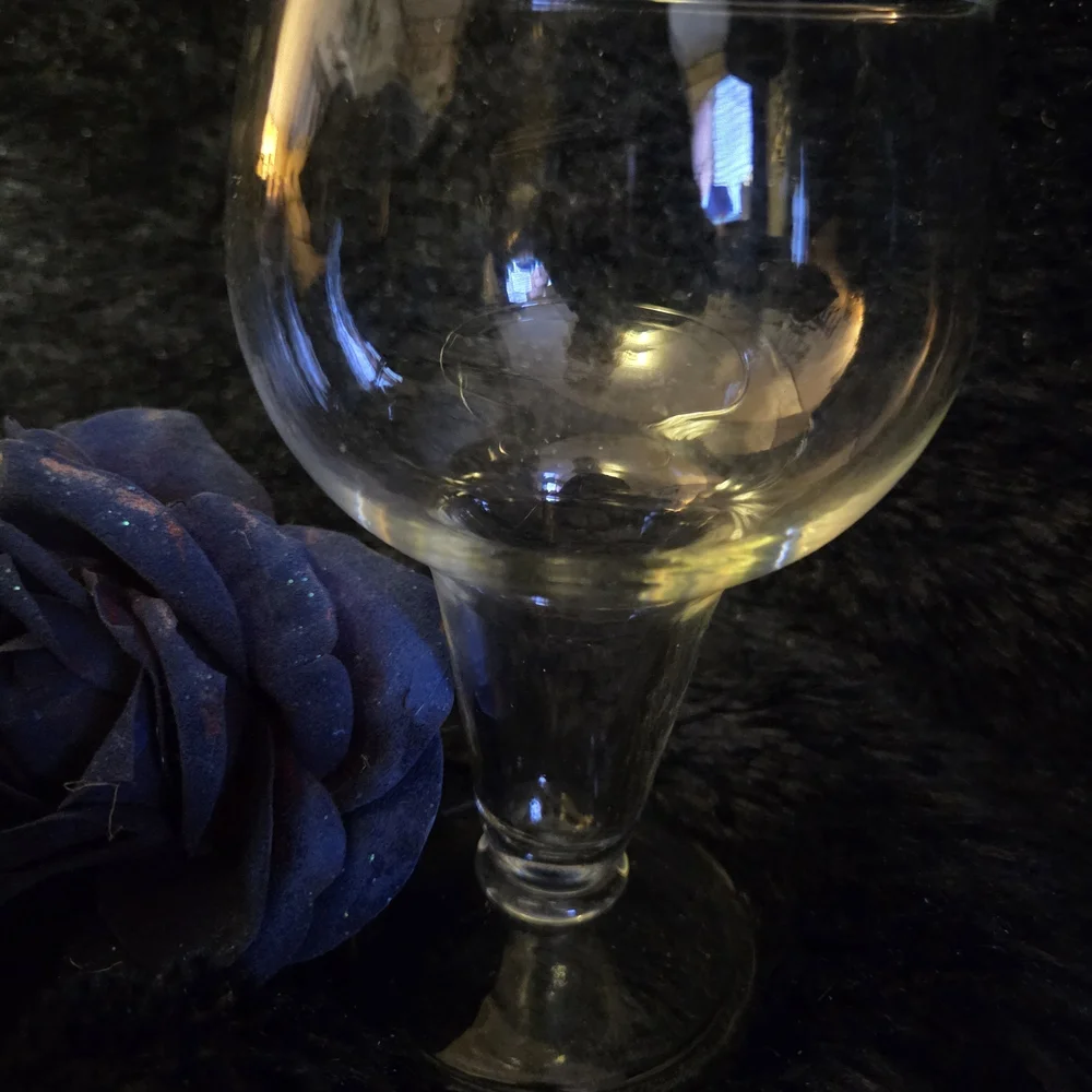 Vintage Clear Glass Sherbet Goblet Dessert Coupe Pedestal Glass Retro Barware